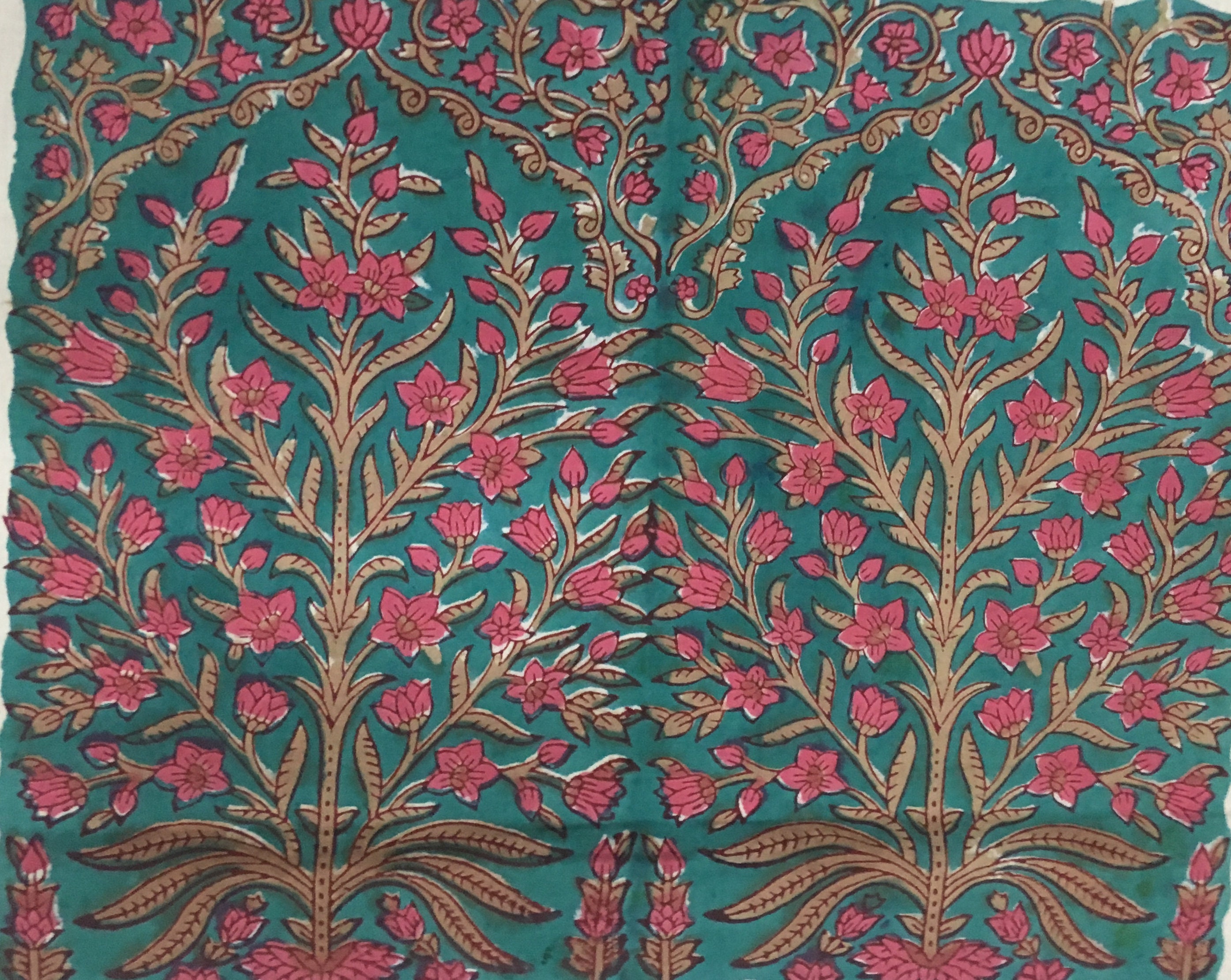 5 Yard Hand Block Print Fabric Indian Cotton Fabric Printed Etsy UK