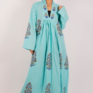 Block Print Dress, Indian Hand Block Print Cotton Dress, Indian Cotton Dress, Indian Summer Dress, Women Summer Dress, Long Maxi Dress