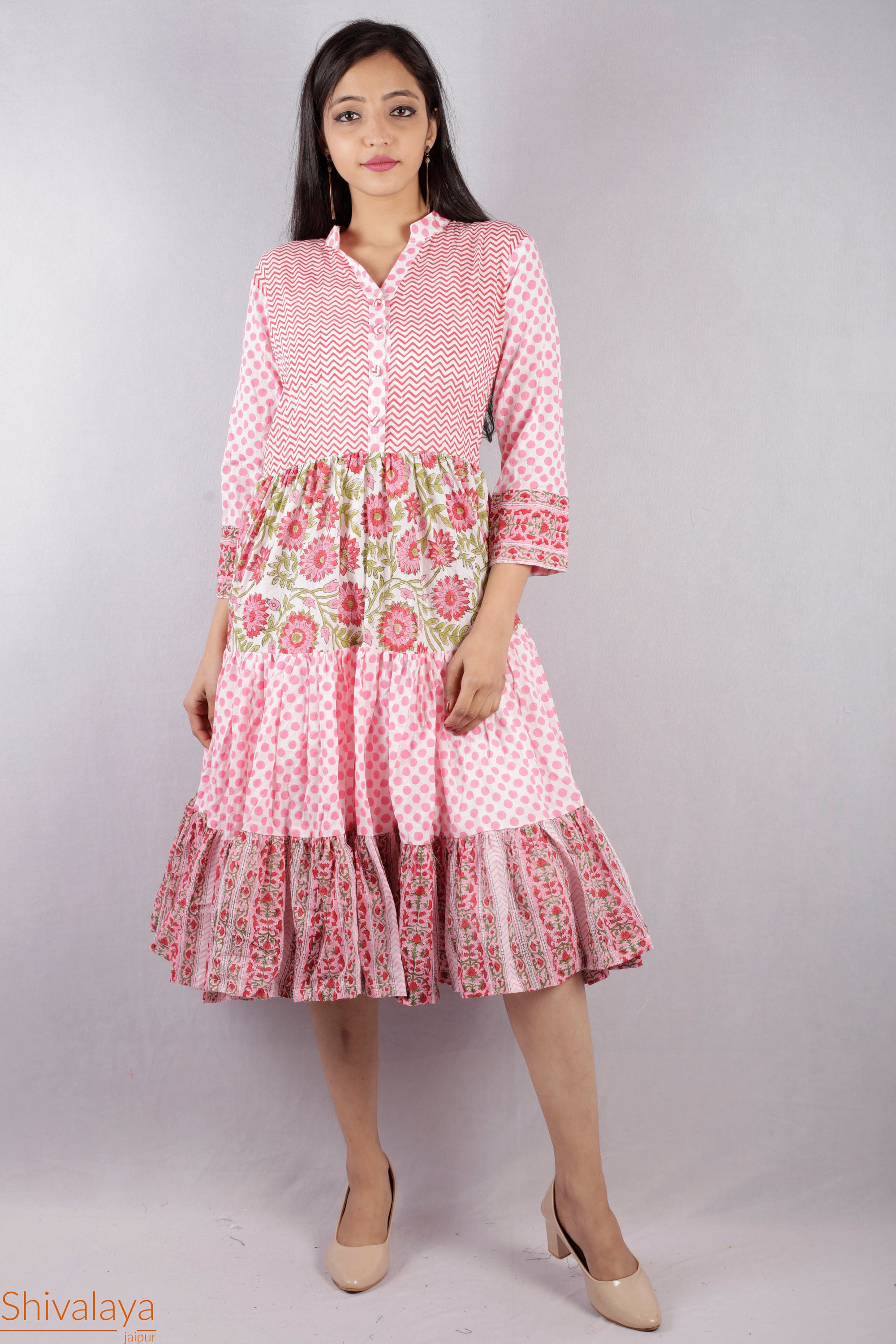 Hand Block Printed Dress Block Print Dress Indian Tunics Etsy