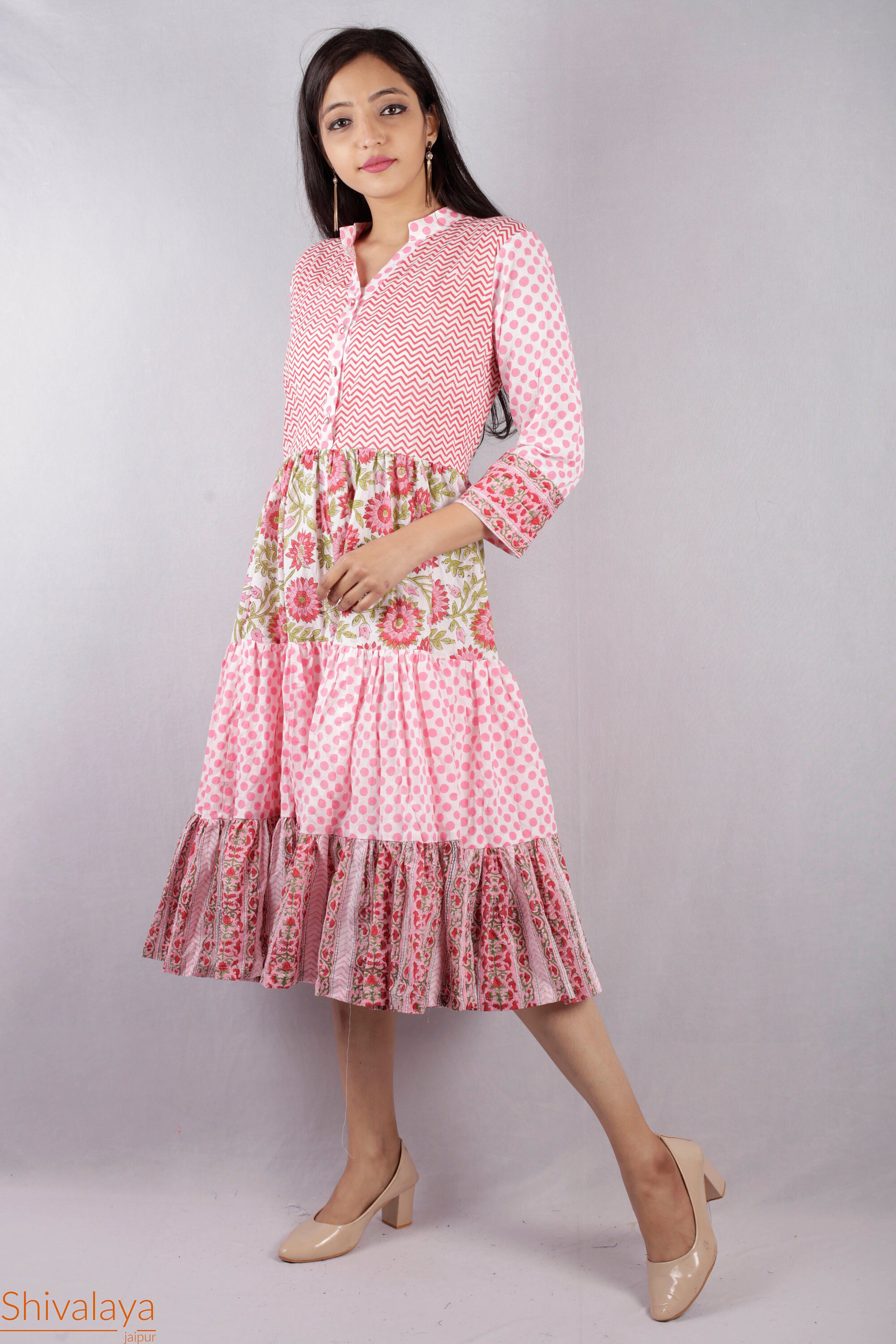 Hand Block Printed Dress Block Print Dress Indian Tunics Etsy