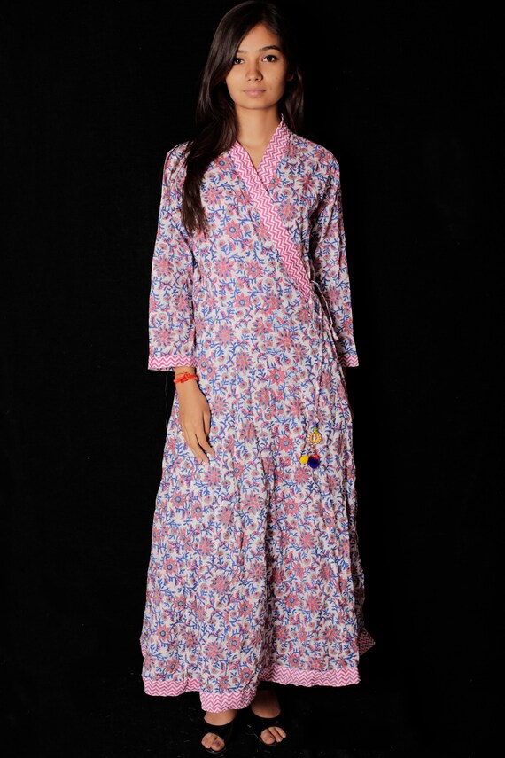 block printed dress