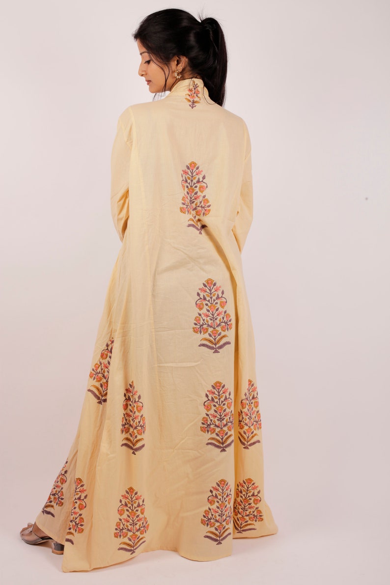 Block Print Kleid, indische Hand Block Print Baumwollkleid, indisches Baumwollkleid, indisches Sommerkleid, Frauen Sommerkleid, langes Maxikleid Bild 2