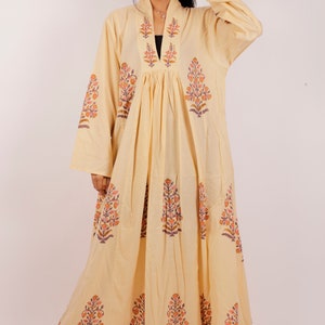 Block Print Kleid, indische Hand Block Print Baumwollkleid, indisches Baumwollkleid, indisches Sommerkleid, Frauen Sommerkleid, langes Maxikleid Bild 1