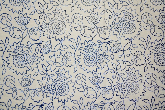 5 Yards Hand Block Print Fabric, Indian Cotton Fabric, Printed Cotton Fabric, Cotton Printed Fabric, Printed Fabric, Block Print Fabric