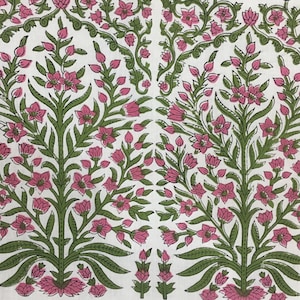 5 Yard Hand Block Print Fabric, Indian Cotton Fabric, Printed Cotton Fabric, Hand Print Fabric, Printed Fabric, Block Print Fabric
