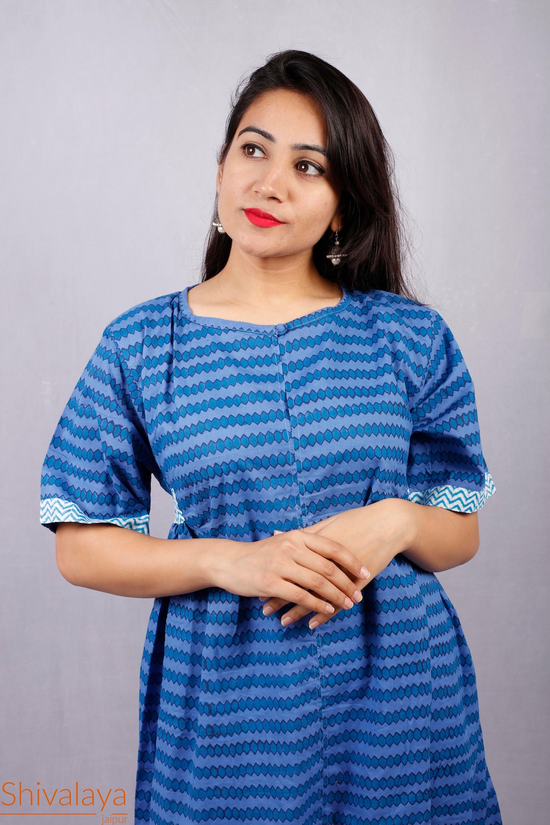 Hand Block Printed Dress Block Print Dress Indian Tunics Etsy