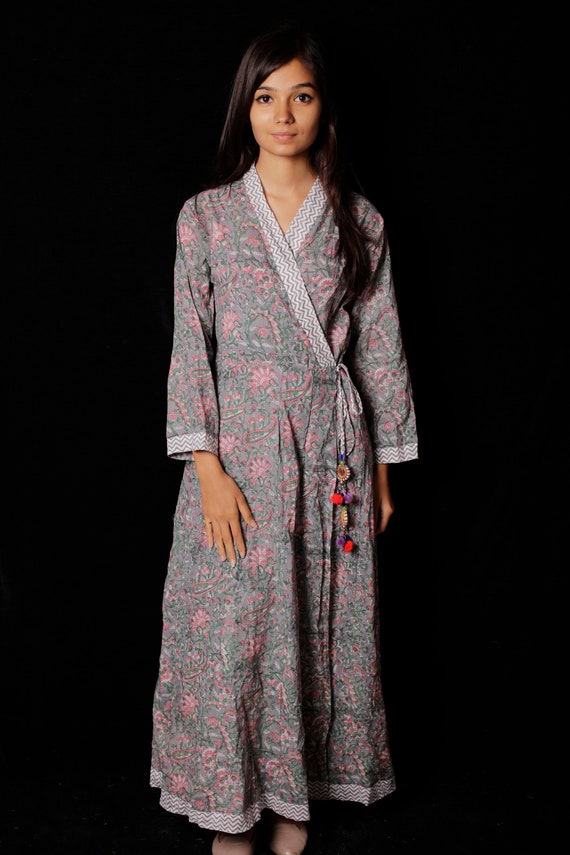 cotton long gown dress