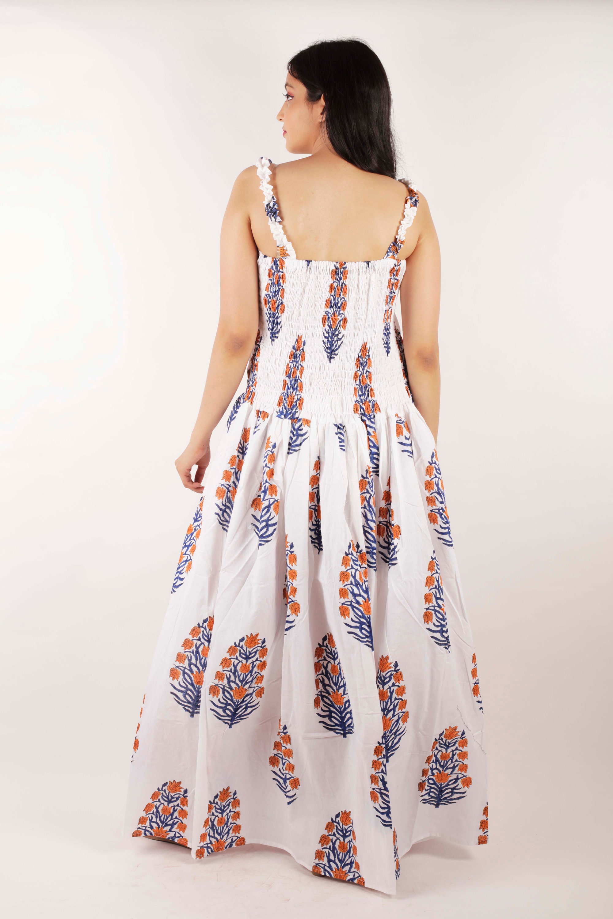 Block Print Dress Hand Block Printed Dress Indian Cotton Etsy