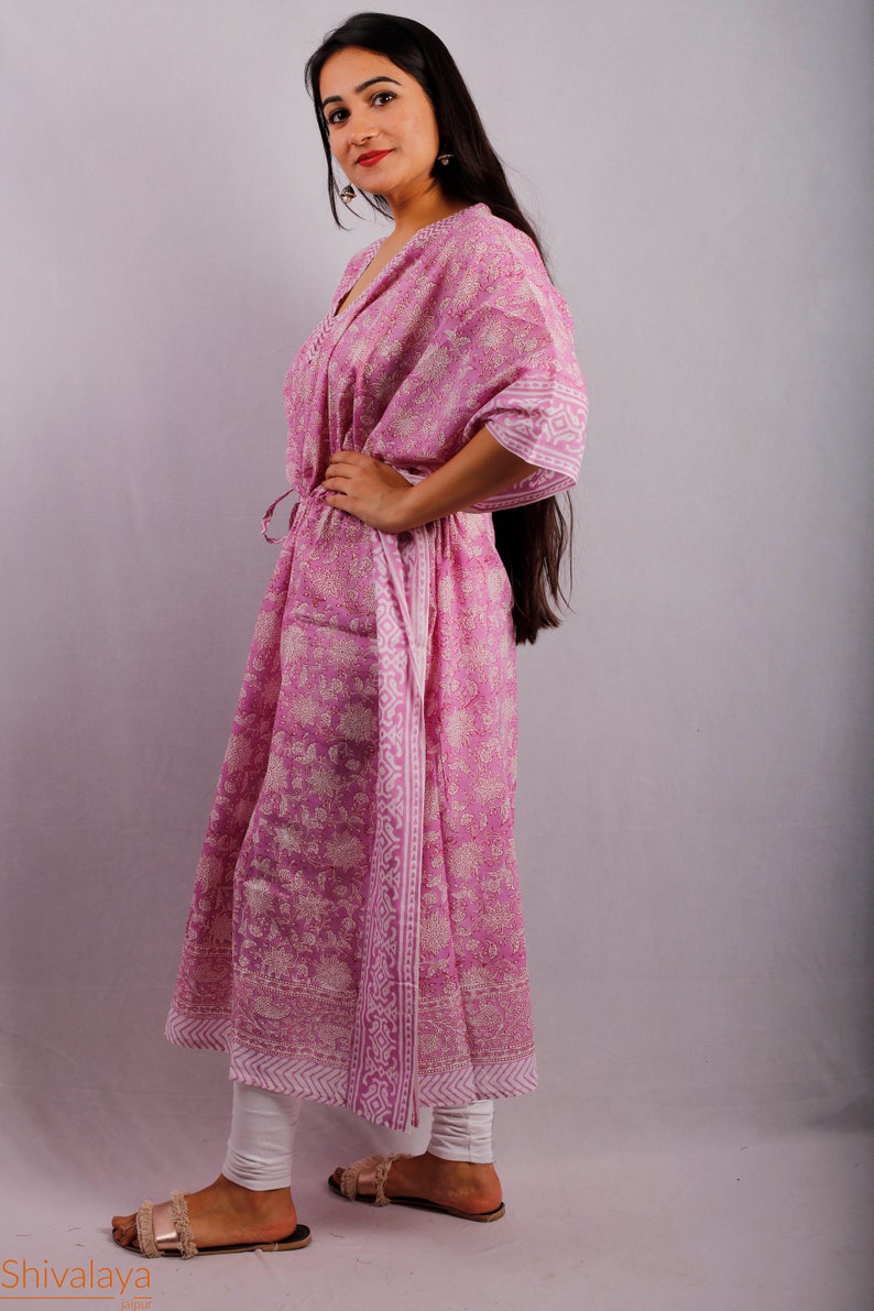 Block Print Kaftan Cotton Kaftan Organic Kaftans Resort Etsy