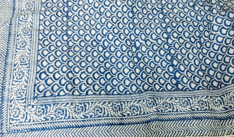 Indian Cotton Hand Block Print Kantha Quilt, Indian Kantha Bedspread, Indian Kantha Quilt, Cotton Kantha Quilt, Kantha Blanket, Kantha Throw image 1