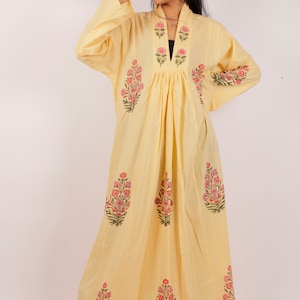 Block Print Dress, Indian Hand Block Print Cotton Dress, Indian Cotton Dress, Indian Summer Dress, Women Summer Dress, Long Maxi Dress