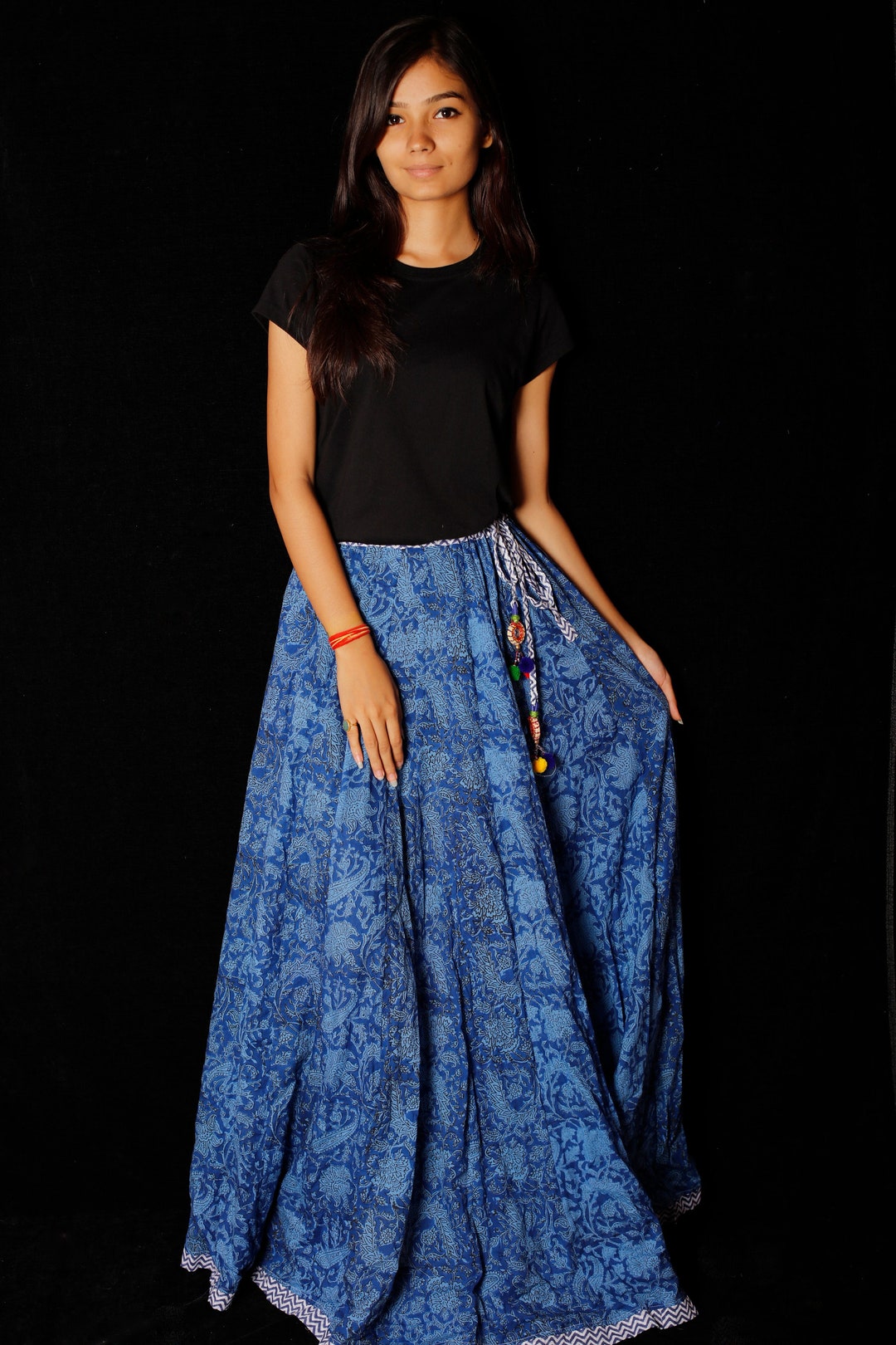 Hand Block Quality Skirts Online Hand Block Print Kalamkari Cotton