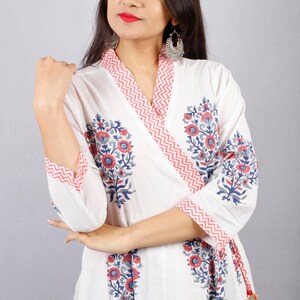 Hand Block Printed Dress, Block Print Dress, Indian Tunics, Hand Printed Dress, Indian Cotton Long Gown, Indian Cotton Dress, Printed Dress