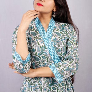 Hand Block Printed Dress, Block Print Dress, Indian Tunics, Hand Printed Dress, Indian Cotton Long Gown, Indian Cotton Dress, Printed Dress