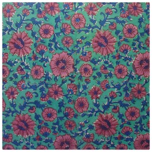 5 Yards, Block Print Fabric, Hand Block Print Fabric, Indian Block Print Cotton Fabric, Indian Block Print Fabric, Indian Block Print