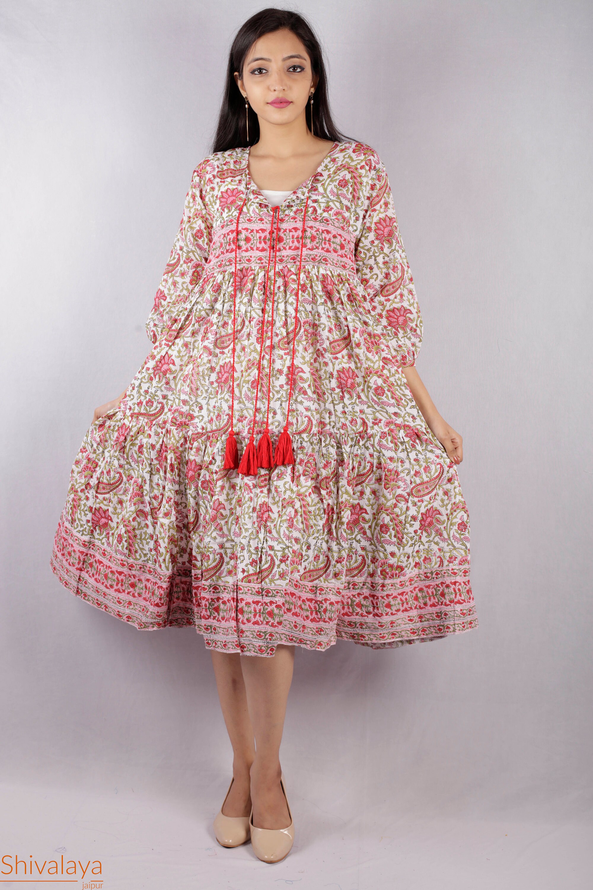 Hand Block Printed Dress Block Print Dress Indian Tunics Etsy Australia