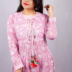 Hand Block Printed Dress, Block Print Dress, Indian Tunics, Hand Printed Dress, Indian Cotton Long Gown, Indian Cotton Dress, Printed Dress