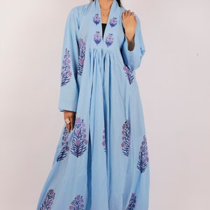 Block Print Dress, Indian Hand Block Print Cotton Dress, Indian Cotton Dress, Indian Summer Dress, Women Summer Dress, Long Maxi Dress