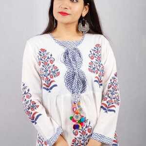 Hand Block Printed Dress, Block Print Dress, Indian Tunics, Hand Printed Dress, Indian Cotton Long Gown, Indian Cotton Dress, Printed Dress