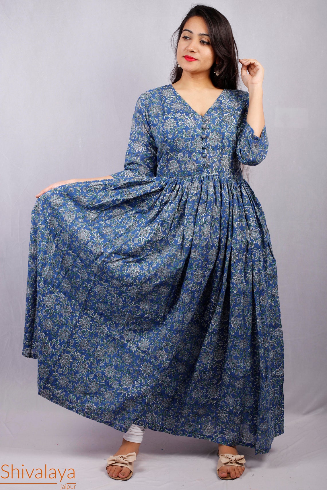 Hand Block Printed Dress Block Print Dress Indian Tunics Etsy