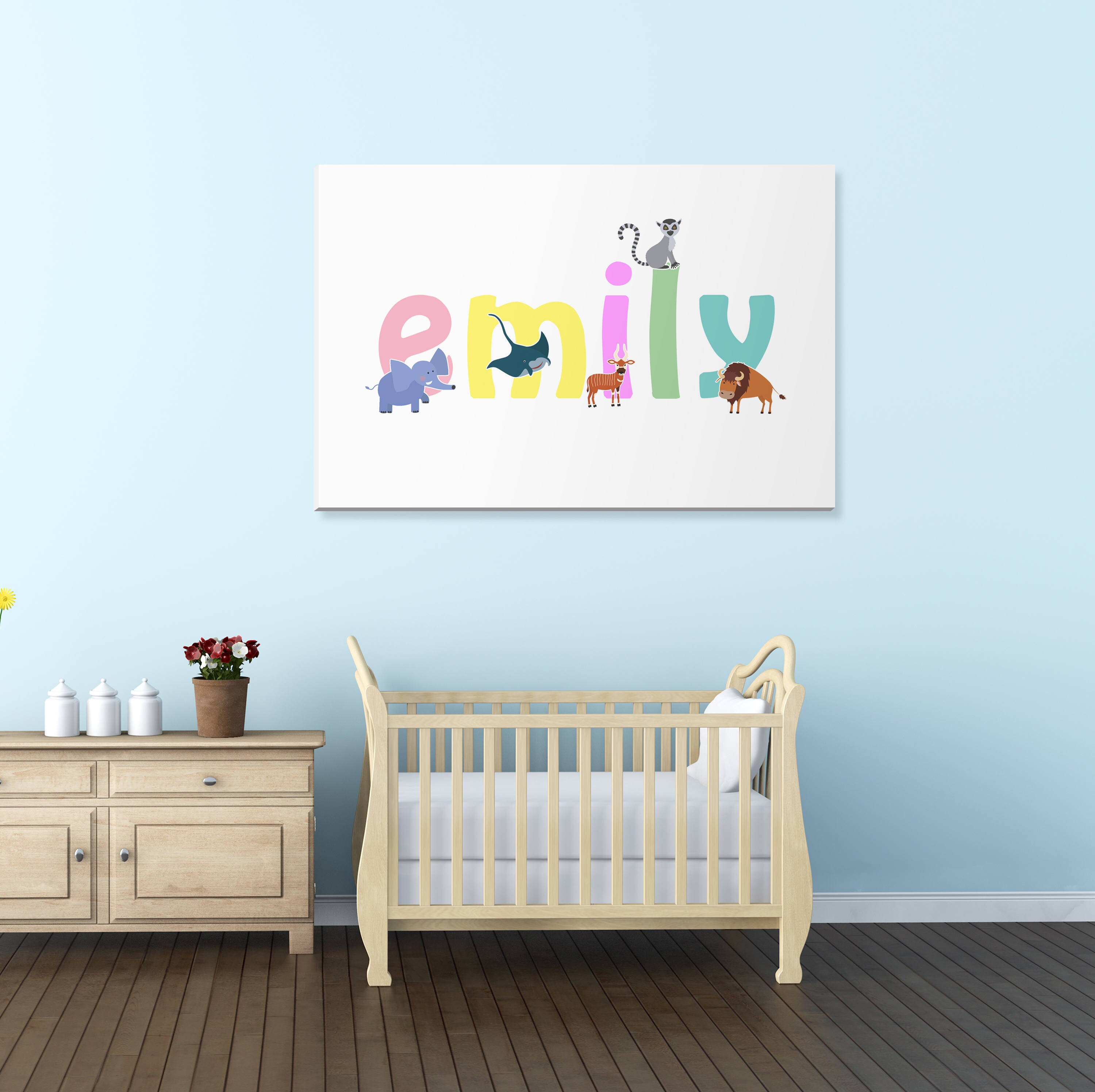 Emily wall canvas Emily wall art Emily animal art print | Etsy