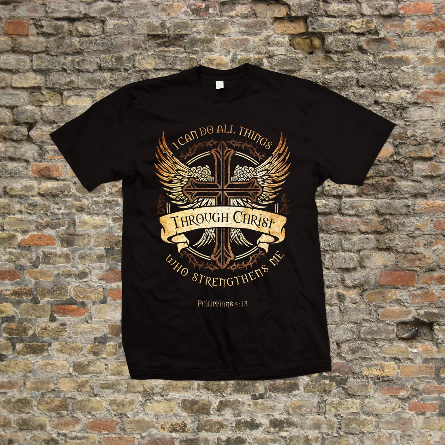 Image of Philippians 413 Christian T Shirt 100% Cotton - 1964