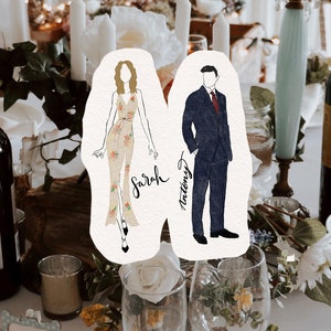 Tarjeta ilustrada del lugar de invitados de la boda, configuración de la mesa de Acción de Gracias, tarjeta de lugar ilustrada personalizada, nombres de lugares de la mesa de la boda, favor de la boda