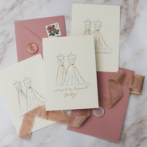Biglietto di ringraziamento personalizzato per damigella d'onore, biglietto di ringraziamento damigella d'onore, biglietto di ringraziamento personalizzabile, biglietto di ringraziamento per matrimonio, damigella d'onore #198