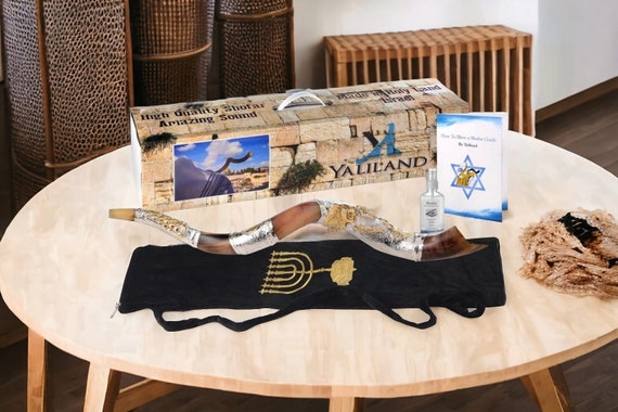 Shofar In Corno Di Kudu Yemenita - Shofar Naturale Con Spray Anti-Odore