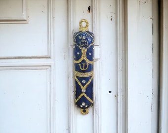 Enamel Mezuzah with Kosher Scroll - Jewish Door Decor (7 cm)