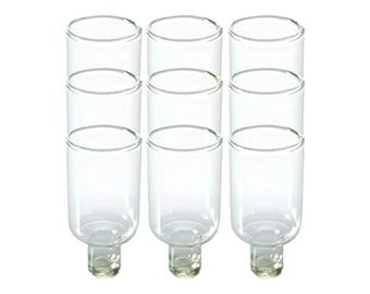 Juego de 9 copas de vidrio para menorá, aceite y velas - Hanukkah Judaica