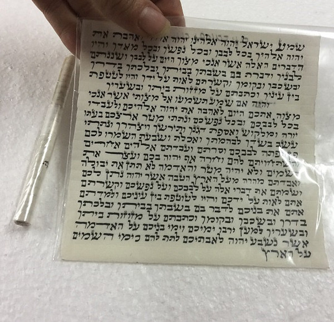Mezuzah Kosher 10 Cm Scroll Klaf Mezuza Parchment Jewish Symbols - View #3