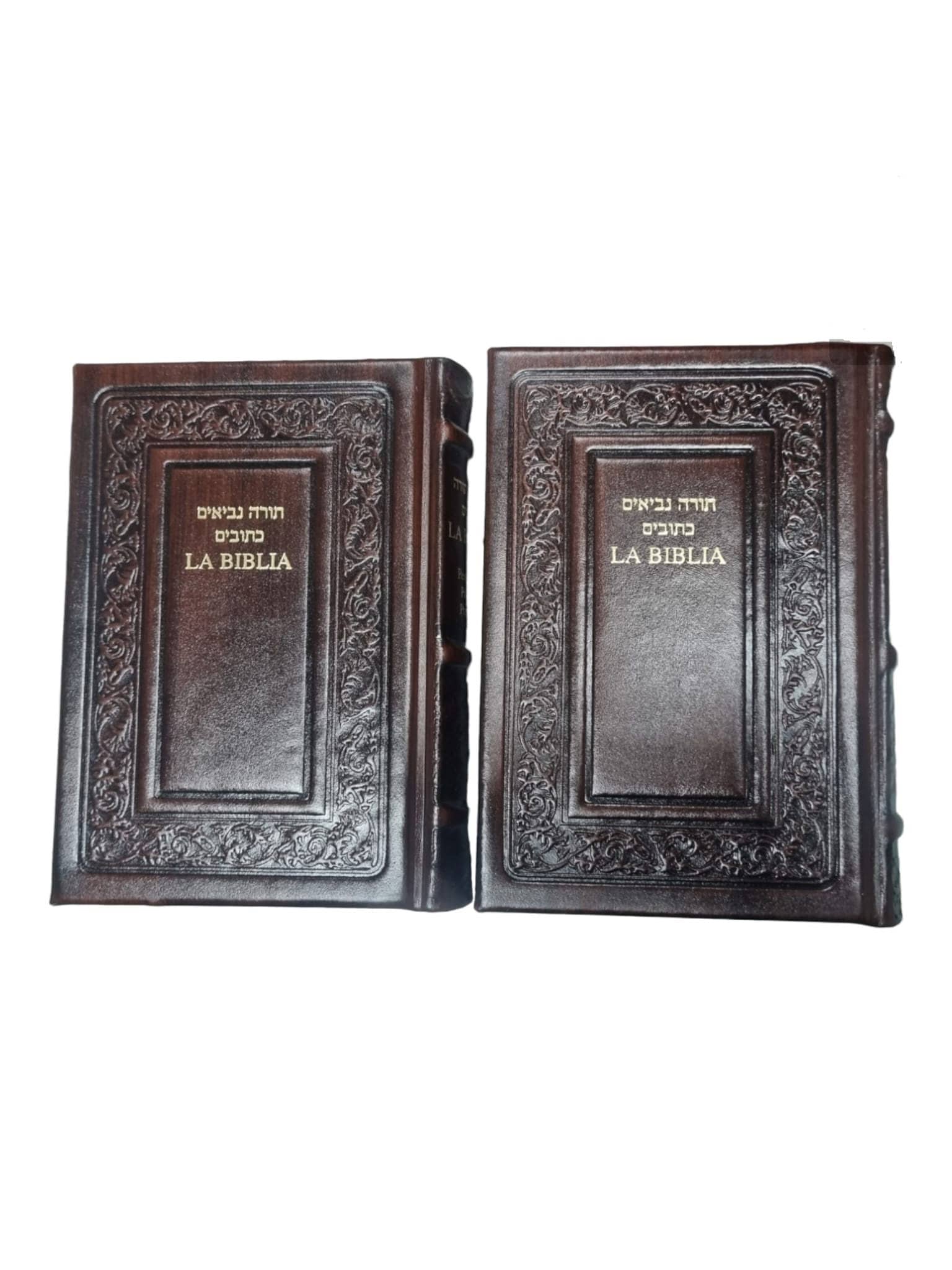 1972年 ヘブライ語 ユダヤ教聖書（旧約聖書） 豪華金属装丁 宝石風装飾 古書 ヘブライ語・スペイン語タナハセット：バイリンガルハードカバー聖書