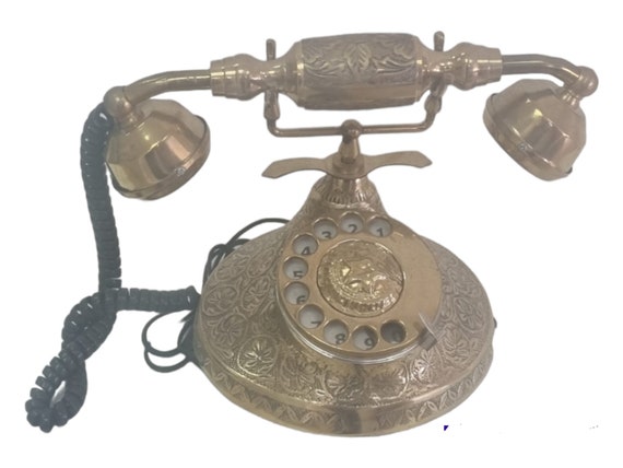 Beautiful Nautical Solid Brass Rotary Dial Working Telephone Table Bench -   Canada