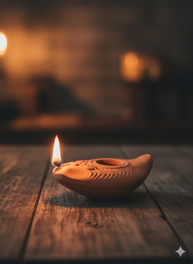 Pottery oil lamp - Etsy 日本