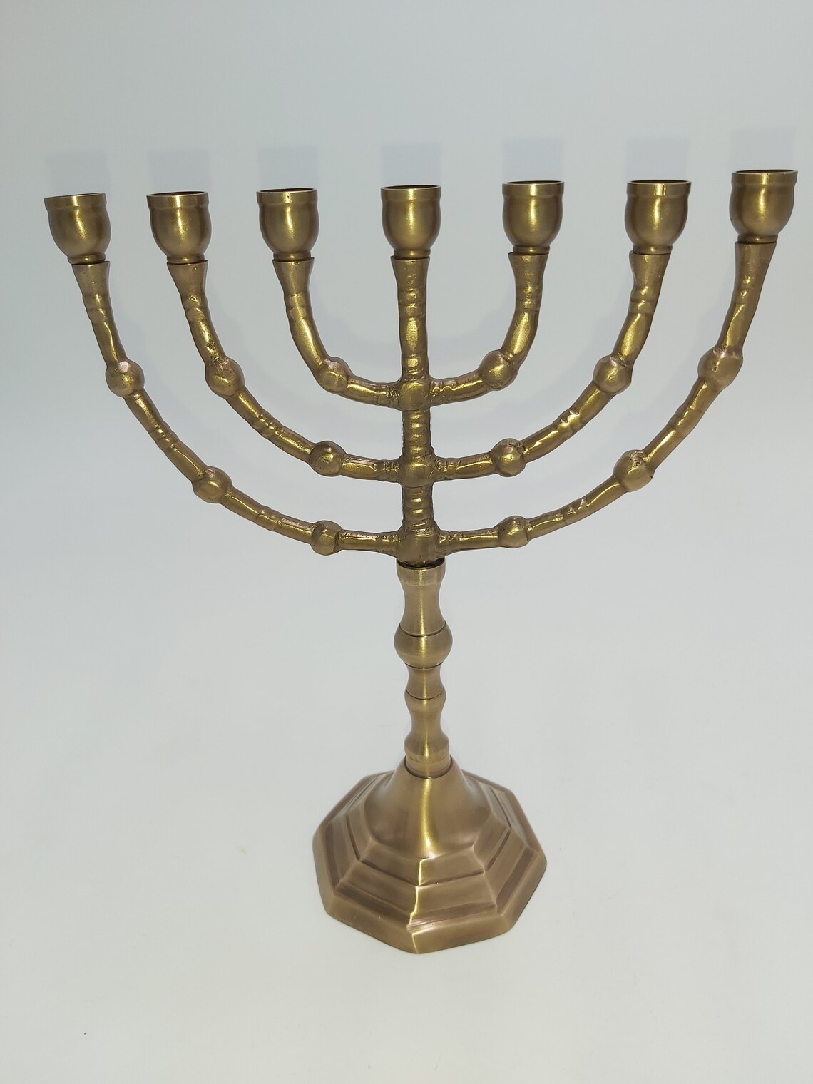 Messianic Brass Antique Copper Menorah Menora 10 25cm Etsy