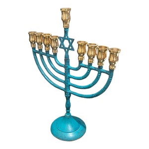 Chanukiah Hanukkah Hanukkiah Chanukahs Menorah for Chanukah Home Décor Judaica Chanukiah Hanukkah Chanukahs Chanukah 9 candle Holder Brass