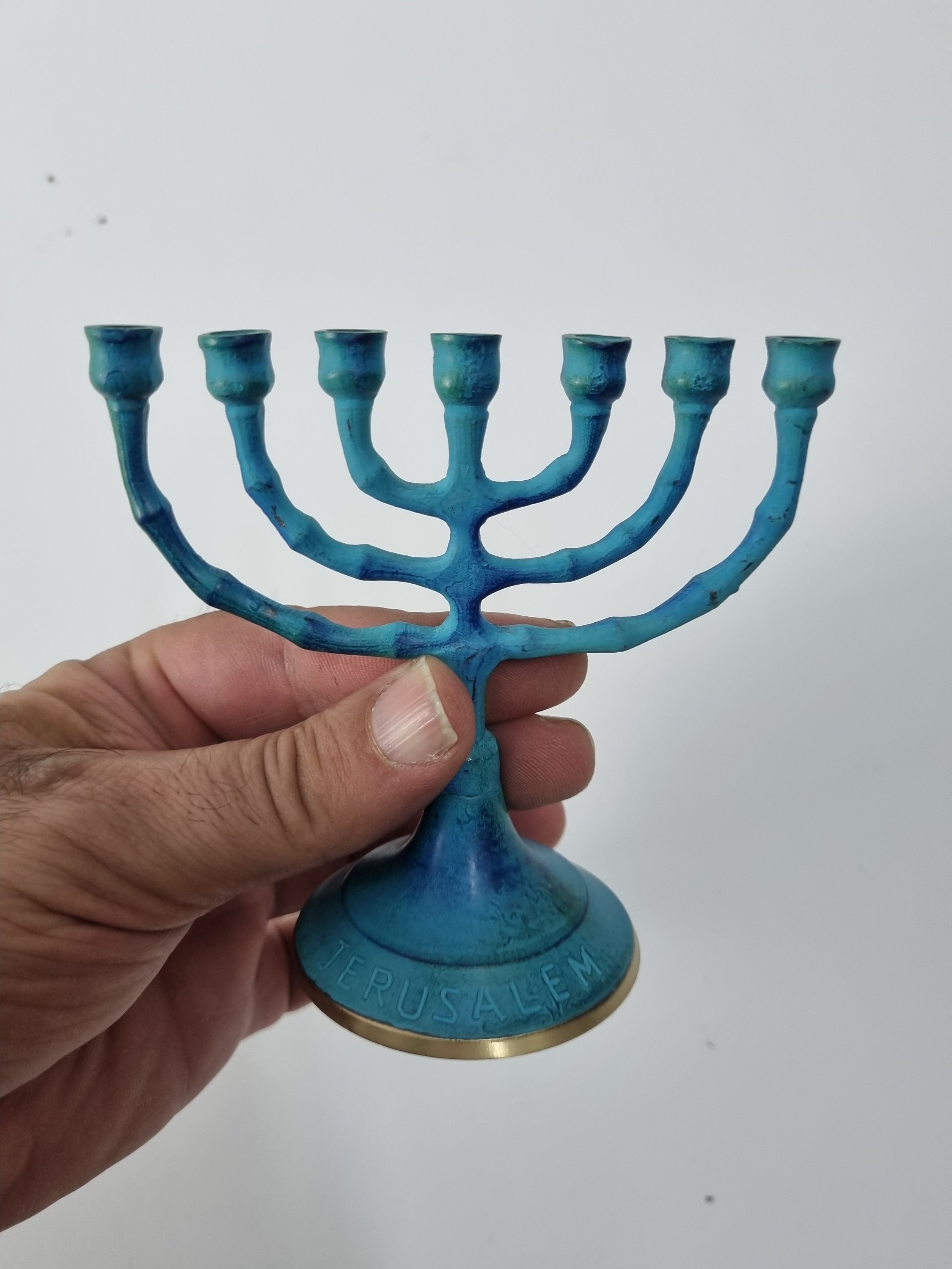 アンティーク風インテリア】真鍮製 メノラー（イスラエル ユダヤ教の