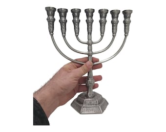 Menorah Jerusalem Temple 11 Inch Height 28 Cm 7 Branches Brass L Puter