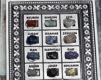ユダヤ人 アーロンの胸当て Choshen Stones プラーク |イスラエルの 12