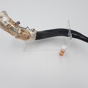 Shofar Shofars Kudu Yemenite Sale Judaica Oil between 16-20&quot; Anointing Silver plated Amazing Horn Lion of Judah From Israel + stand + oil