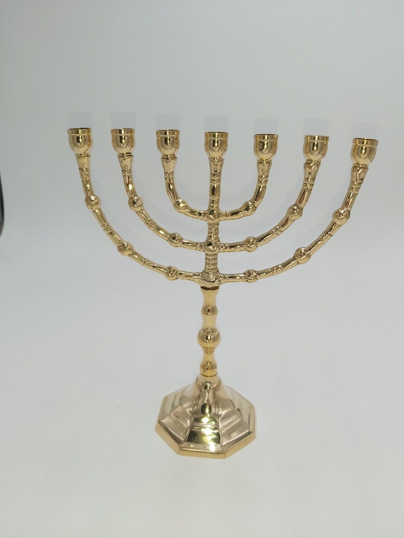 Messianic Brass Copper Menorah Menora 10 25cm Israel 7 Etsy