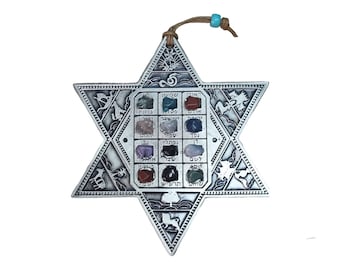Aron Brustplatte Choshen Steine Wandbehang: Israel Tribes, Davidstern