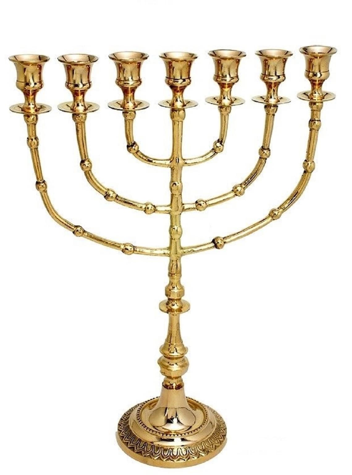 Menorah 7 Seven Branches Menora 16 inches height brass copper Etsy