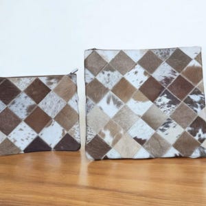 Luxury Tallit & Tefillin Bag Set, Genuine Cowhide Leather, Modern Judaica, Patchwork Design, Exclusive Bar Mitzvah Gift for Men