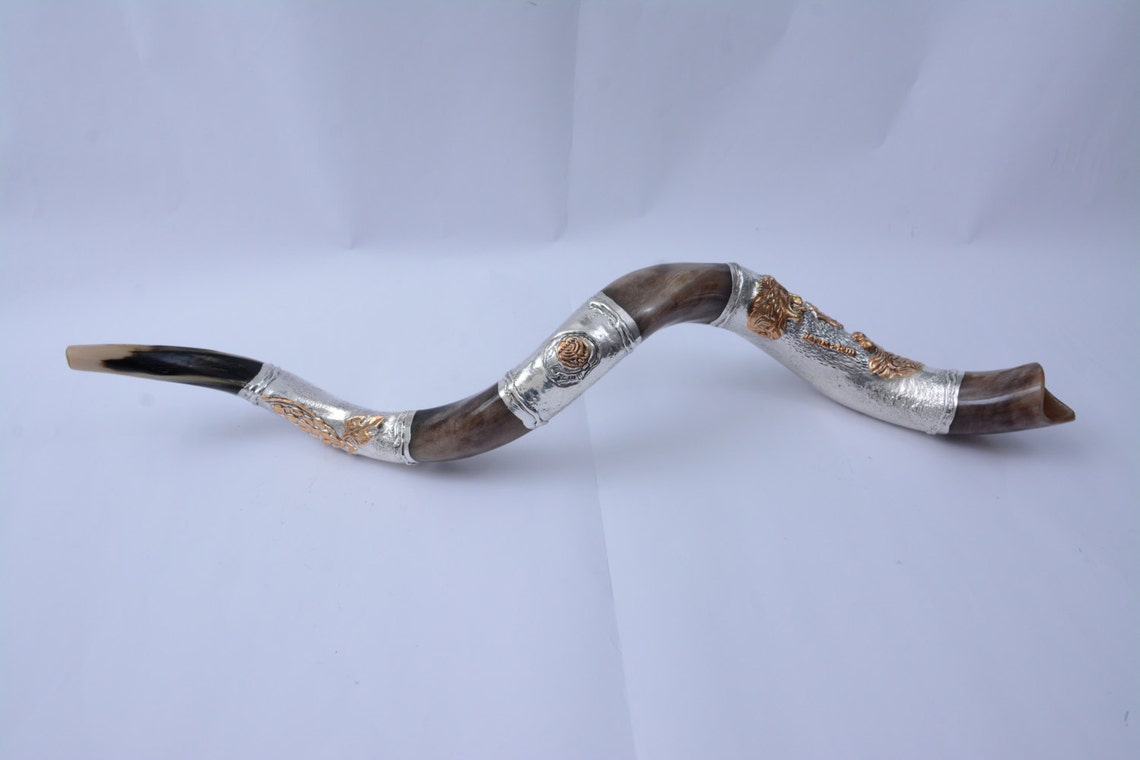 Kudu Horn Shofar Silver Full Polish Yemenite Lion Best Sound Etsy Israel