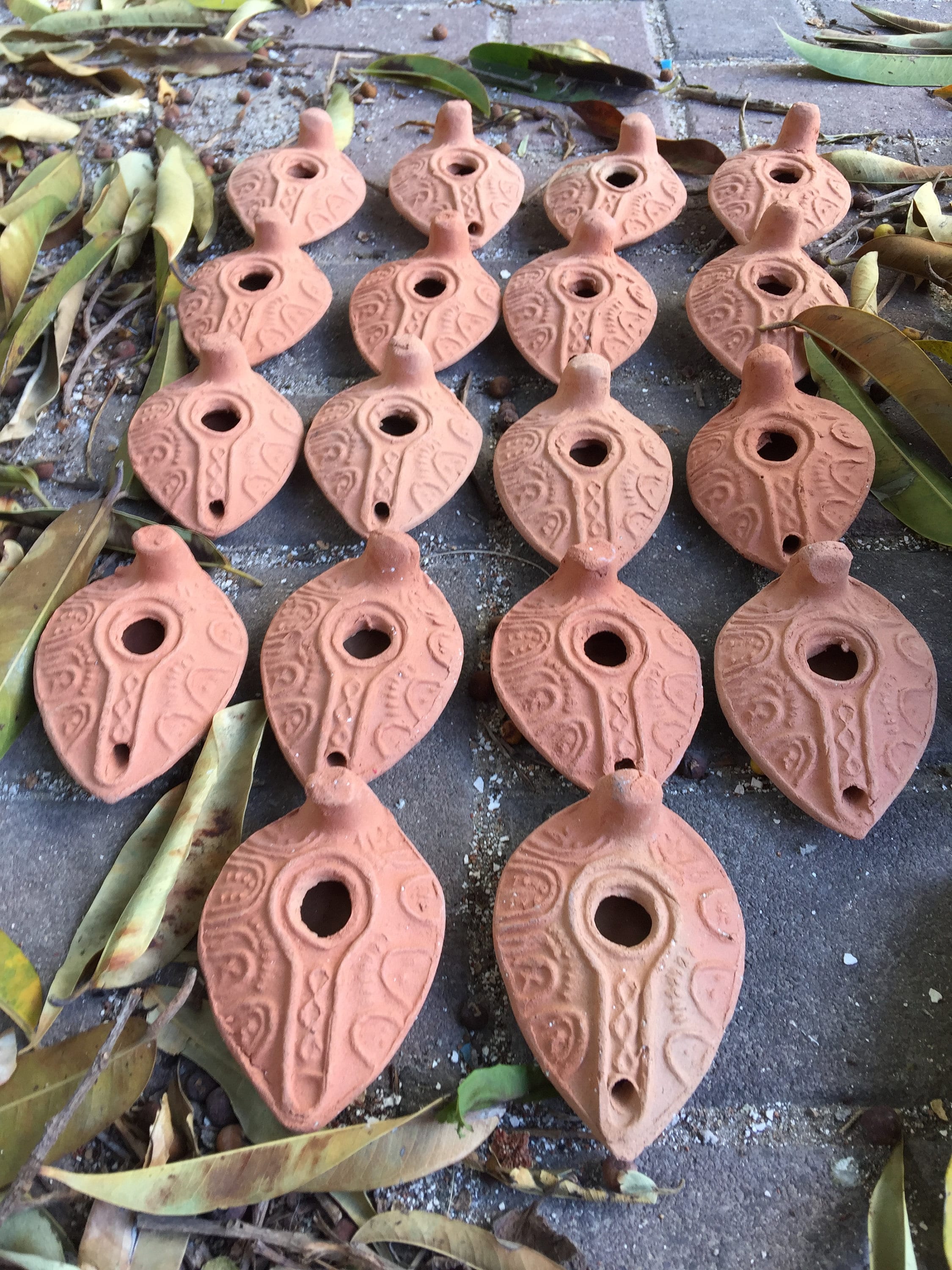 16 X HERODIAN OIL LAMP Ancient Biblical Replica Israel Jewish