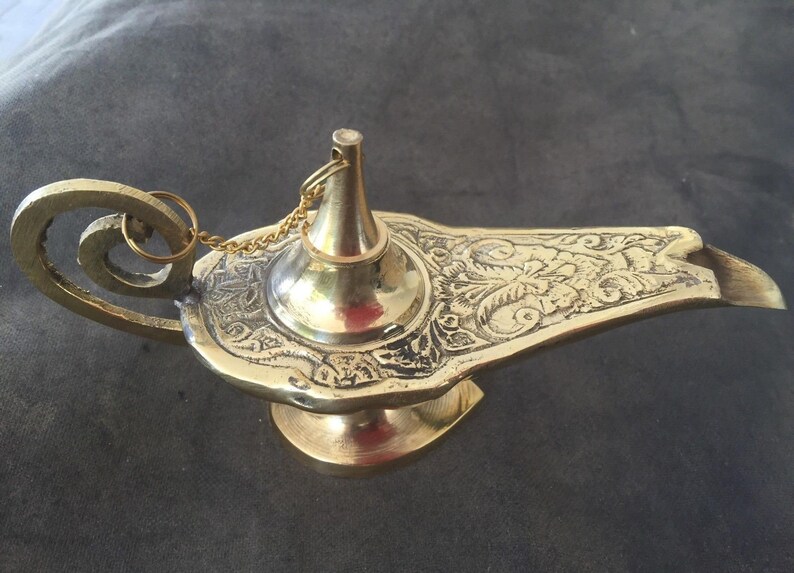1 Aladin Small Model Genie Oil Brass Amazing Lamp Lamps 100 Etsy