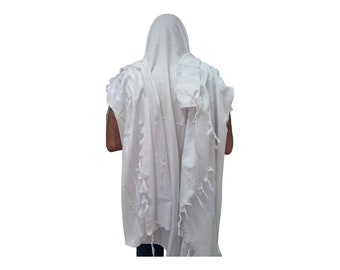 Talit de acrílico elegante - Chal judío de oración con rayas blancas - Varios tamaños - Israel Judaica