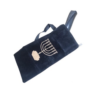 Mini Yemenite Kudu Shofar | Kosher Half-Polished Horn with Custom Velvet Bag | Small Jewish Ceremonial Horn | Made in Israel | 16-20 Inch